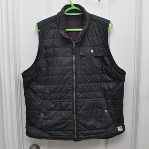Carhartt Reversible Vest  Black and Plaid (Large/XL)